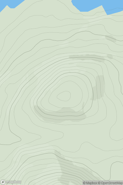 Thumbnail image for Creag a' Bhainne [Kyle of Lochalsh to Garve] [NH368486] showing contour plot for surrounding peak